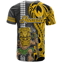 Hawaii Island T Shirt Hawaiian Warrior and Kakau Symbols Abstract Tattoo LT03 - Polynesian Pride