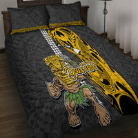 Custom Hawaii Island Quilt Bed Set Hawaiian Warrior and Kakau Symbols Abstract Tattoo LT03 - Polynesian Pride