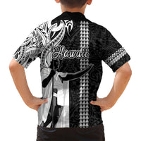 Hawaii Island Family Matching Short Sleeve Bodycon Dress and Hawaiian Shirt Hawaiian King and Kakau Symbols Abstract Shoulder Tattoo LT03 - Polynesian Pride