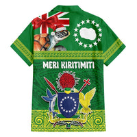 Cook Islands Meri Kiritimiti Family Matching Long Sleeve Bodycon Dress and Hawaiian Shirt Christmas Turtle - Cooks Islands Emblems and Polynesian Art Pattern LT03 - Polynesian Pride