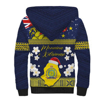 Niue Monuina e Kilisimasi Sherpa Hoodie Christmas Uga - Niue Map and Emblem with Hiapo Art Pattern LT03 - Polynesian Pride