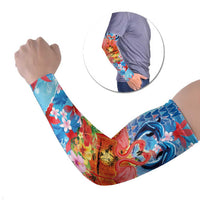 Hawaiian Love-Couple Dolphins and Flamingos Arm Sleeves - Polynesian Pride