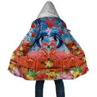 Hawaiian Love-Couple Dolphins and Flamingos Cloak - Polynesian Pride