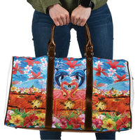 Hawaiian Love-Couple Dolphins and Flamingos Travel Bag - Polynesian Pride