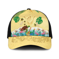 Hawaiian Alohawaii Baseball Net Cap Tropical Plants and Animals on The Beach - Polynesian Pride