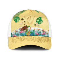 Hawaiian Alohawaii Baseball Net Cap Tropical Plants and Animals on The Beach - Polynesian Pride