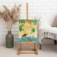 Hawaiian Alohawaii Canvas Wall Art Tropical Plants and Animals on The Beach - Polynesian Pride