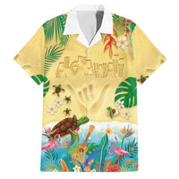 Hawaiian Alohawaii Family Matching Mermaid Dress and Hawaiian Shirt Tropical Plants and Animals on The Beach LT03 Dad's Shirt - Short Sleeve Multicolor - Polynesian Pride