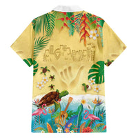 Hawaiian Alohawaii Family Matching Off Shoulder Maxi Dress and Hawaiian Shirt Tropical Plants and Animals on The Beach LT03 - Polynesian Pride