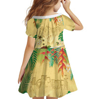 Hawaiian Alohawaii Family Matching Short Sleeve Bodycon Dress and Hawaiian Shirt Tropical Plants and Animals on The Beach LT03 - Polynesian Pride