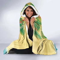 Hawaiian Alohawaii Hooded Blanket Tropical Plants and Animals on The Beach - Polynesian Pride