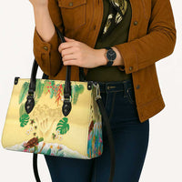 Hawaiian Alohawaii Leather Bag Tropical Plants and Animals on The Beach - Polynesian Pride