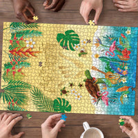 Hawaiian Alohawaii Puzzle Tropical Plants and Animals on The Beach - Polynesian Pride