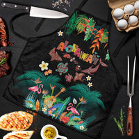 Hawaiian Alohawaii Apron Tribal Sea Animals Tattoo and Tropical Plants - Polynesian Pride