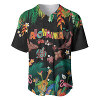 Hawaiian Alohawaii Baseball Jersey Tribal Sea Animals Tattoo and Tropical Plants - Polynesian Pride
