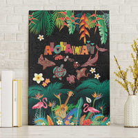 Hawaiian Alohawaii Canvas Wall Art Tribal Sea Animals Tattoo and Tropical Plants - Polynesian Pride