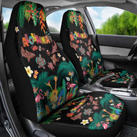 Hawaiian Alohawaii Car Seat Cover Tribal Sea Animals Tattoo and Tropical Plants - Polynesian Pride