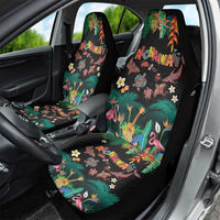 Hawaiian Alohawaii Car Seat Cover Tribal Sea Animals Tattoo and Tropical Plants - Polynesian Pride