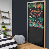 Hawaiian Alohawaii Door Cover Tribal Sea Animals Tattoo and Tropical Plants - Polynesian Pride