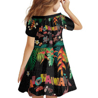 Hawaiian Alohawaii Family Matching Short Sleeve Bodycon Dress and Hawaiian Shirt Tribal Sea Animals Tattoo and Tropical Plants - Polynesian Pride