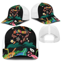 Hawaiian Alohawaii Mesh Trucker Cap Tribal Sea Animals Tattoo and Tropical Plants - Polynesian Pride