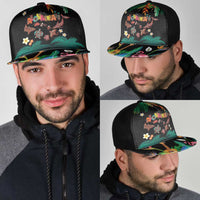Hawaiian Alohawaii Mesh Trucker Cap Tribal Sea Animals Tattoo and Tropical Plants LT03 - Polynesian Pride