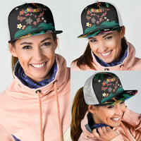 Hawaiian Alohawaii Mesh Trucker Cap Tribal Sea Animals Tattoo and Tropical Plants LT03 - Polynesian Pride