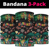 Hawaiian Alohawaii Neck Gaiter Tribal Sea Animals Tattoo and Tropical Plants - Polynesian Pride