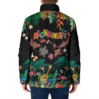 Hawaiian Alohawaii Padded Jacket Tribal Sea Animals Tattoo and Tropical Plants - Polynesian Pride