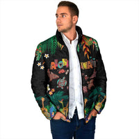 Hawaiian Alohawaii Padded Jacket Tribal Sea Animals Tattoo and Tropical Plants - Polynesian Pride