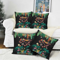Hawaiian Alohawaii Pillow Cover Tribal Sea Animals Tattoo and Tropical Plants - Polynesian Pride