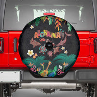 Hawaiian Alohawaii Spare Tire Cover Tribal Sea Animals Tattoo and Tropical Plants - Polynesian Pride