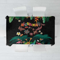 Hawaiian Alohawaii Tablecloth Tribal Sea Animals Tattoo and Tropical Plants - Polynesian Pride