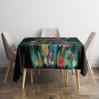 Hawaiian Alohawaii Tablecloth Tribal Sea Animals Tattoo and Tropical Plants - Polynesian Pride
