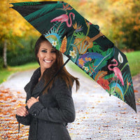 Hawaiian Alohawaii Umbrella Tribal Sea Animals Tattoo and Tropical Plants - Polynesian Pride