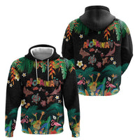 Hawaiian Alohawaii Zip Hoodie Tribal Sea Animals Tattoo and Tropical Plants - Polynesian Pride