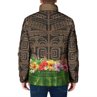 Hawaiian Hula Costume Padded Jacket Tribal Tattoo and Tropical Plants Skirt - Polynesian Pride