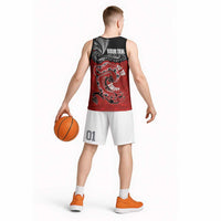 Personalised Aotearoa Toitu Te Tiriti Basketball Jersey Taniwha Tribal Motifs LT03 - Polynesian Pride