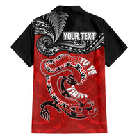 Personalised Aotearoa Toitu Te Tiriti Hawaiian Shirt Taniwha Tribal Motifs