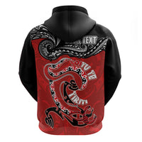 Personalised Aotearoa Toitu Te Tiriti Hoodie Taniwha Tribal Motifs LT03 - Polynesian Pride