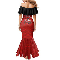 Personalised Aotearoa Toitu Te Tiriti Mermaid Dress Taniwha Tribal Motifs LT03 - Polynesian Pride