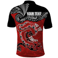 Personalised Aotearoa Toitu Te Tiriti Polo Shirt Taniwha Tribal Motifs