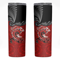 Aotearoa Toitu Te Tiriti Skinny Tumbler Taniwha Tribal Motifs