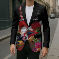 Aotearoa Toitu Te Tiriti Blazer Waitangi-Honour The Treaty NZ Tuatara and Plants LT03 - Polynesian Pride