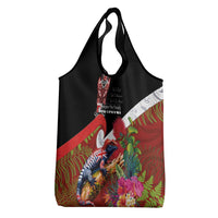Aotearoa Toitu Te Tiriti Grocery Bag Waitangi-Honour The Treaty NZ Tuatara and Plants LT03 - Polynesian Pride