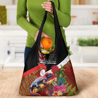 Aotearoa Toitu Te Tiriti Grocery Bag Waitangi-Honour The Treaty NZ Tuatara and Plants LT03 - Polynesian Pride