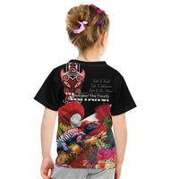 Aotearoa Toitu Te Tiriti Kid T Shirt Waitangi-Honour The Treaty NZ Tuatara and Plants LT03 - Polynesian Pride