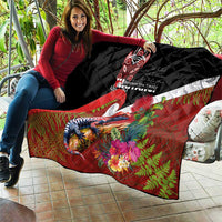 Aotearoa Toitu Te Tiriti Quilt Waitangi-Honour The Treaty NZ Tuatara and Plants LT03 - Polynesian Pride