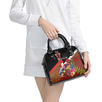 Aotearoa Toitu Te Tiriti Shoulder Handbag Waitangi-Honour The Treaty NZ Tuatara and Plants LT03 - Polynesian Pride