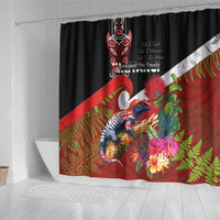 Aotearoa Toitu Te Tiriti Shower Curtain Waitangi-Honour The Treaty NZ Tuatara and Plants LT03 - Polynesian Pride